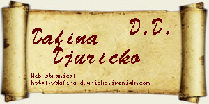 Dafina Đuričko vizit kartica